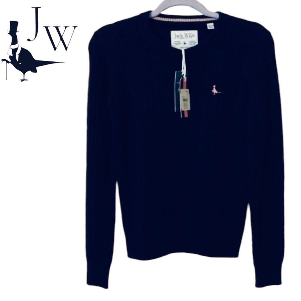NWT Jack Wills Merino Wool Sweater Navy